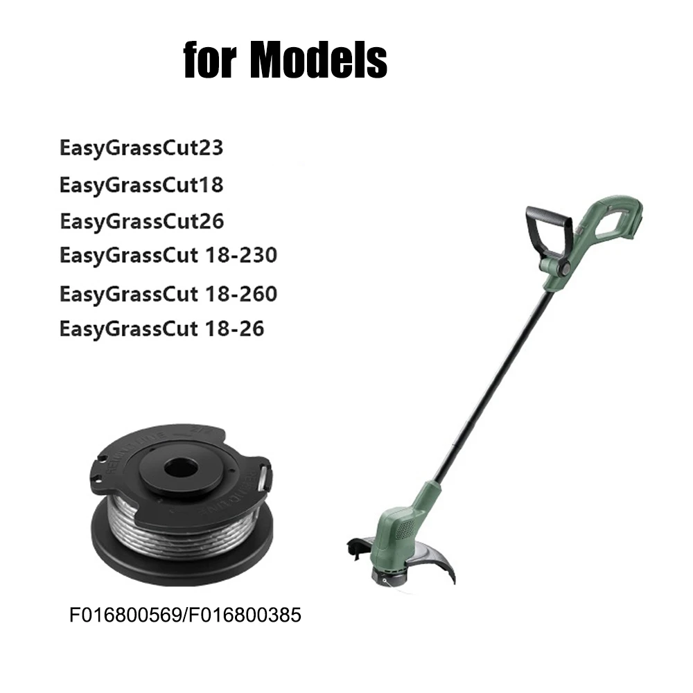 New 6 Pack F016800569 String Trimmer Spool and Line for Bosch EasyGrassCut 23, 26, 18, 18-230, 18-260, 18-26 Replacement