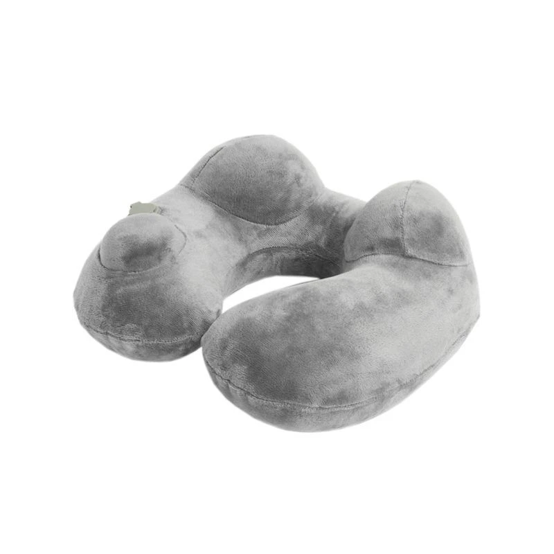 

Easy-Press Inflatable U-Shaped Pillow - Soft, Washable Neck Support for Travel, Office, and Car Use .