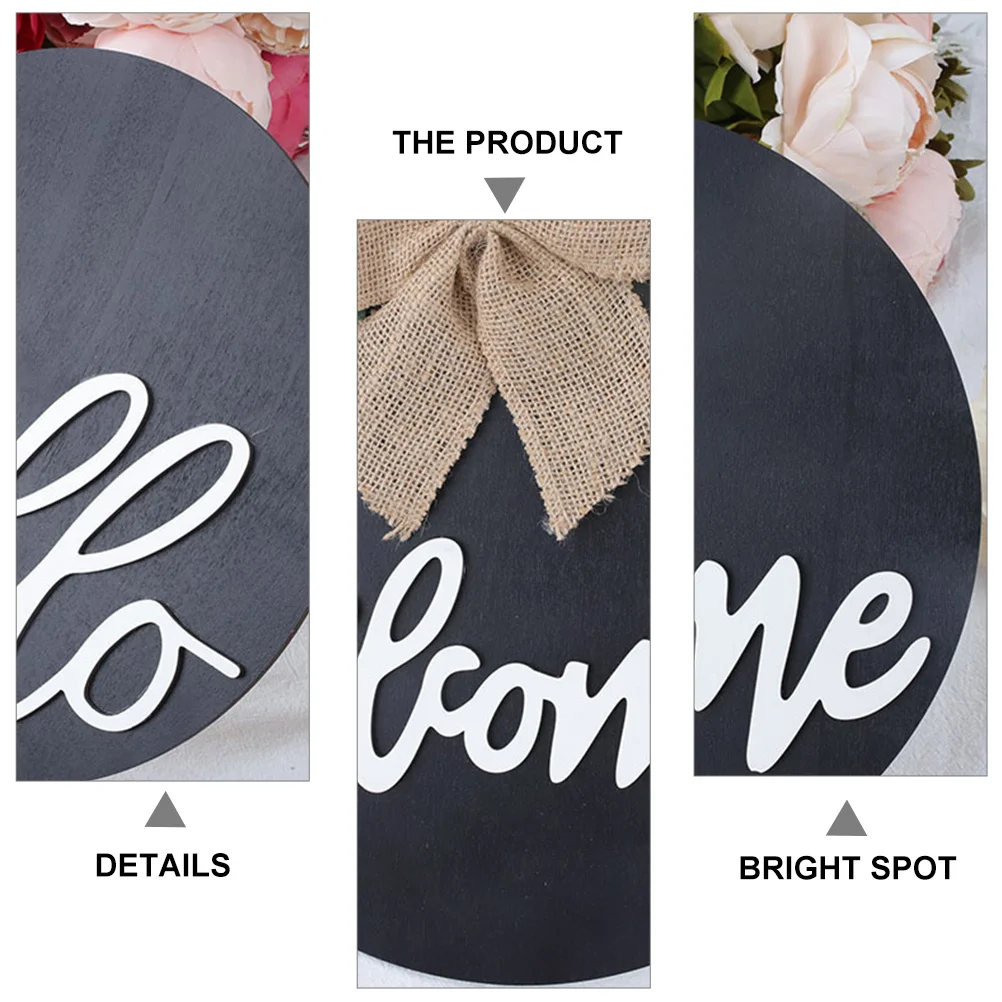 

2Pcs Welcome Door Wood Sign Pendants DIY Blank Wood Door Signs for Festival Party Decoration Hanging Decor DIY Wooden Sign