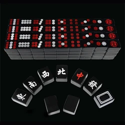 Hot Japanese hand-rubbed mahjong home mahjong brand melamine custom 40mm medium black personality creative mahjong play game P30