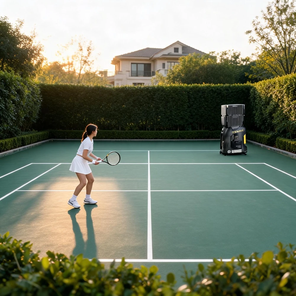 Portable Tenniix Tennis Ball Machine Voice Control Training Tennis Ball Launch Training Shooting Machine Optional Vision Module