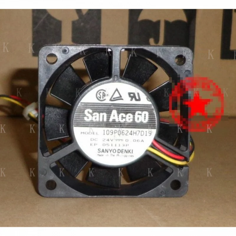 

C 1pcs FOR SANYO 109P0624H7D19 6015 24V 0.06A 6 cm machine inverter fan