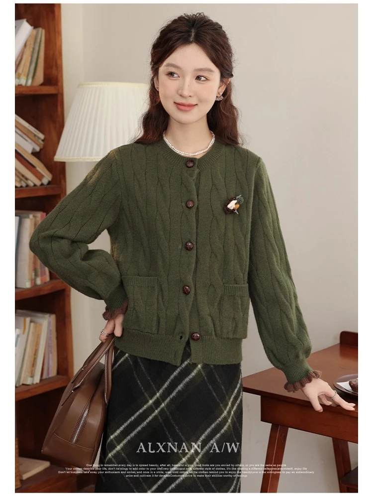 ALXNAN Women's Plaid Skirt 2025 Autumn Winter Long A-line Skirts Elegant Casual Office Lady High-waist Female Clothing LXN32588 - Image 5