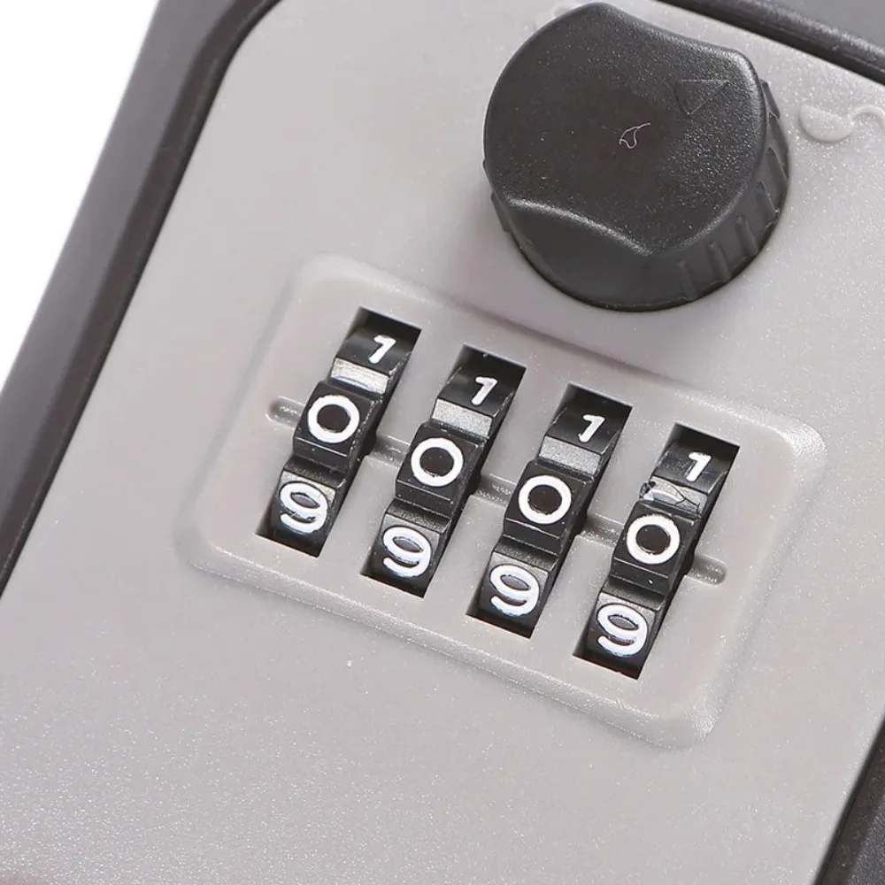 4 Digit Code Key Storage Case Locking Turn Knob Waterproof Password Key Box Hanging Design Key Organizer Box for Home Security