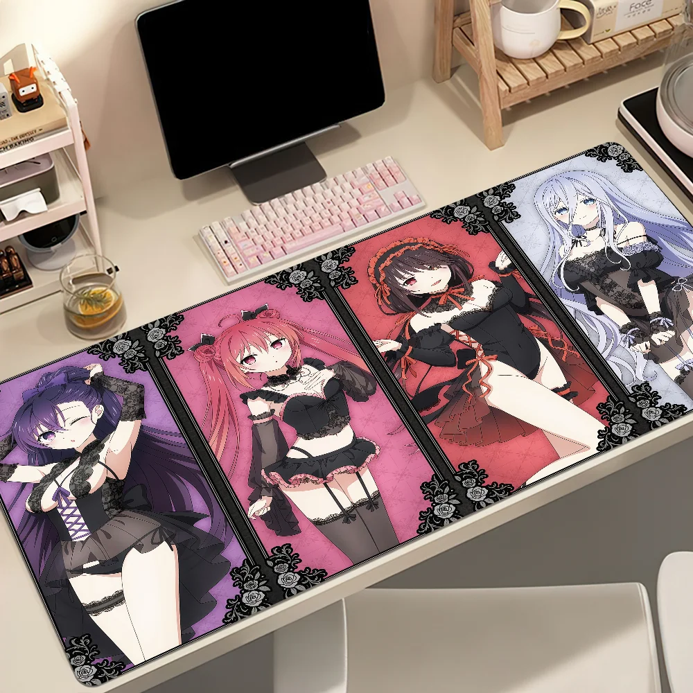 Anime Date A Live Mouse Pad Large Non-slip Lockedge Desktop Computer Desk Mat Keyboard Writing MousePad Office Gamer Student