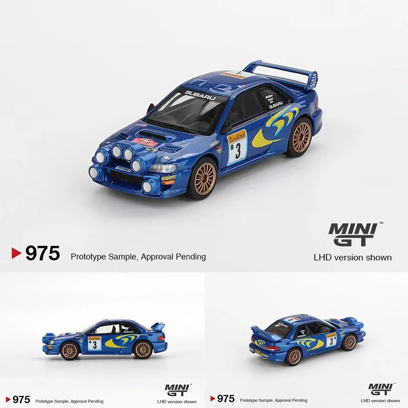 PreSale MINIGT 975 1:64 Subaru Impreza WRC 1998 Rally Monte Carlo 3rd Place #3 Diecast Diorama Car Model Toys