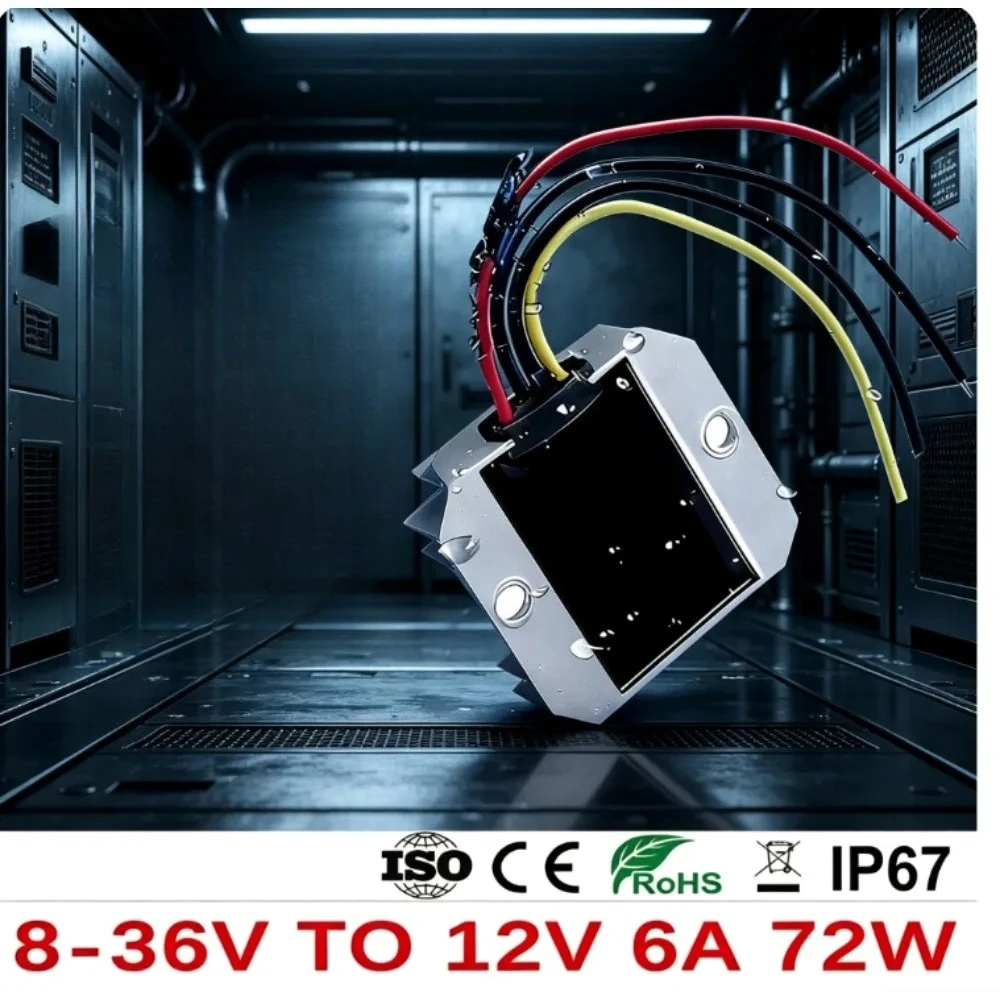 8-36V(8-18/19/20/21/22/26/24/25/26/27/28/29/30/31/32/33/34/35/36V) to 12V 6A Boost Buck Converter Voltage Stabilizer Power
