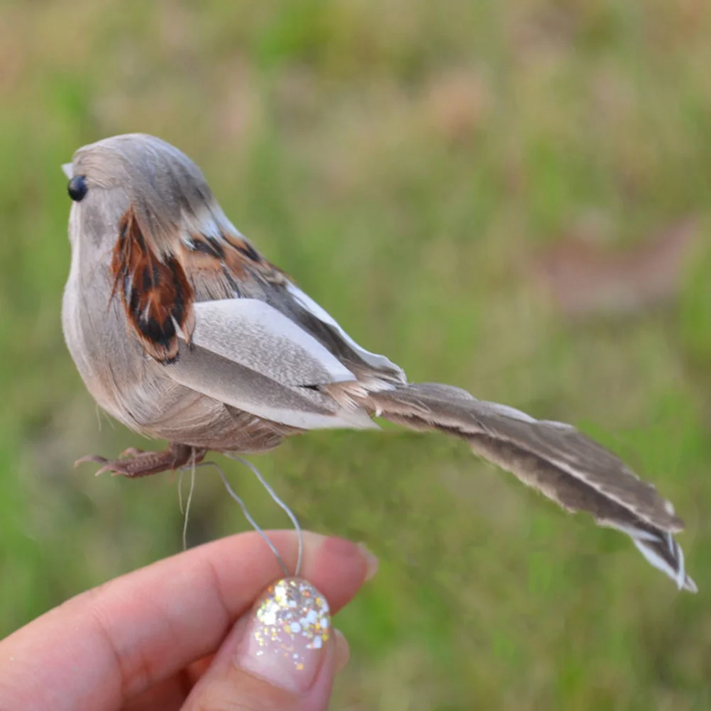 

Artificial Bird Garden Home Decoration Colorful Simulated Sparrows Fake Birds for Floral Arrangement Craft Birdhouse Wedding