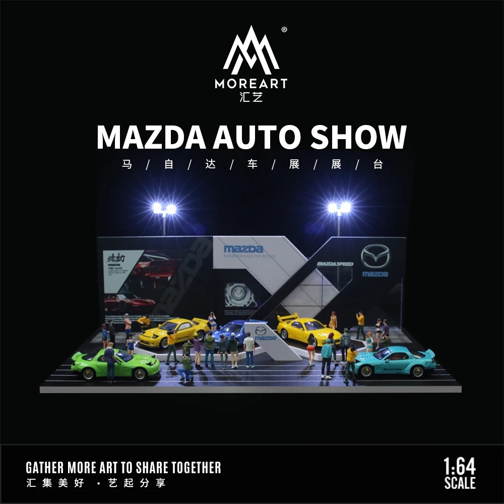 Timemicro+MoreArt 1:64 Mazda Auto Show booth light version assembly scene - In stock