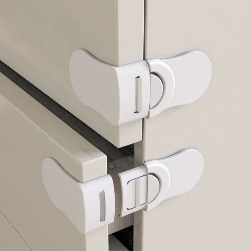 

3/4/5Pcs Children Safety Drawer Lock Kids Anti-Pinching Hand Cabinet Drawer Locks Home Security Protection Plastic Locker Buckle