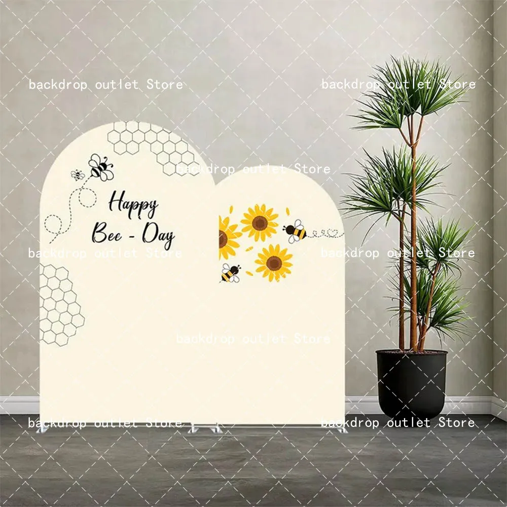 Mehofond Honeybee Arch Backdrop Cover Sweet Yellow Baby Shower Fiesta Decor Newborn 1st Birthday Party Happy Bee Day Background