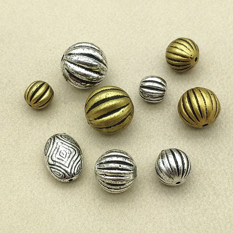 

New Arrival! Mix Color Bronzing Effect Oval Pumpkin Round Beads For Handmade Jewelry DIY Parts, Jewelry Findings&Components