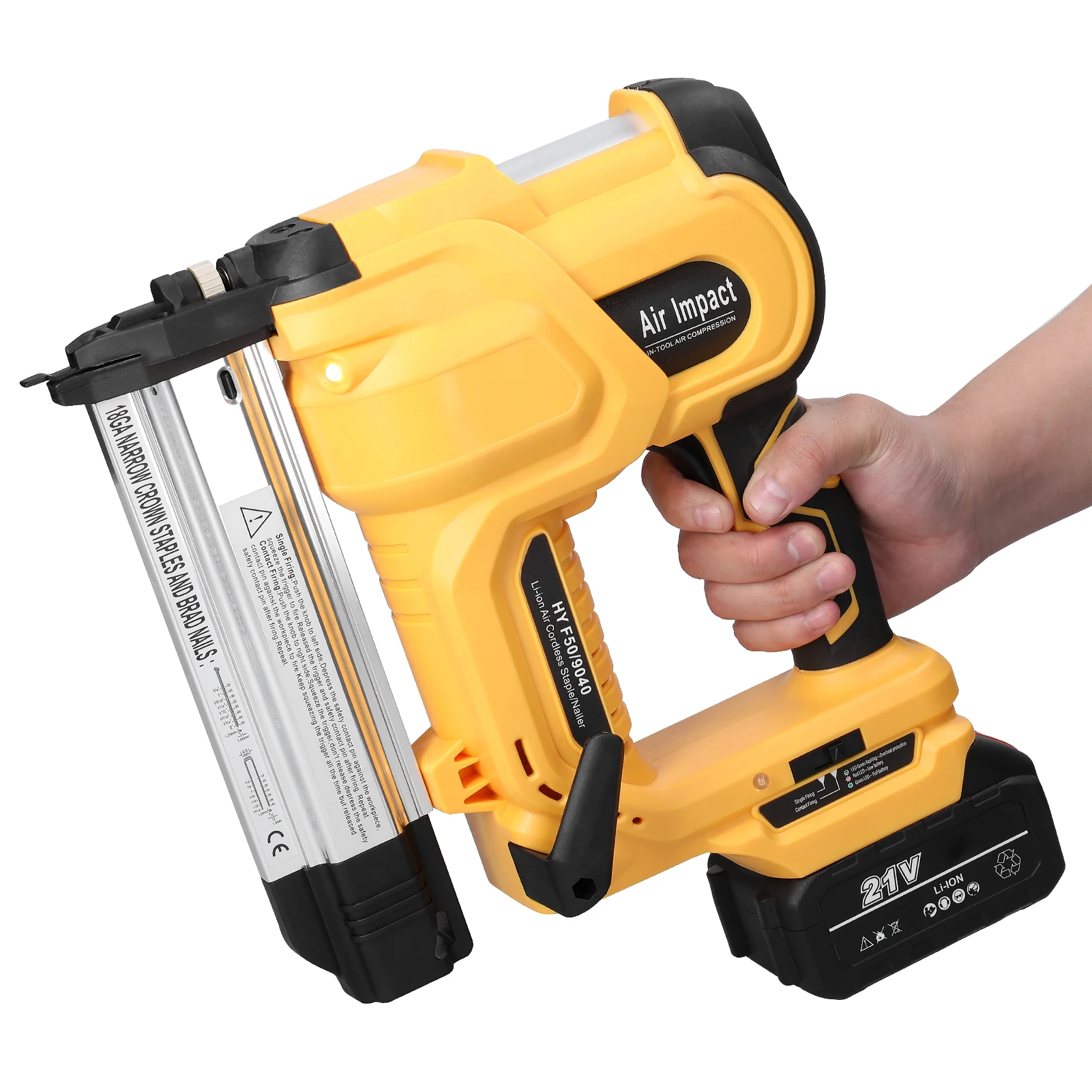 Cordless Electric Nail Gun Straight/N-shape Nails Nailer with 32mm 50mm Nails Rechargeable Nailing Machine For Ma kita Battery