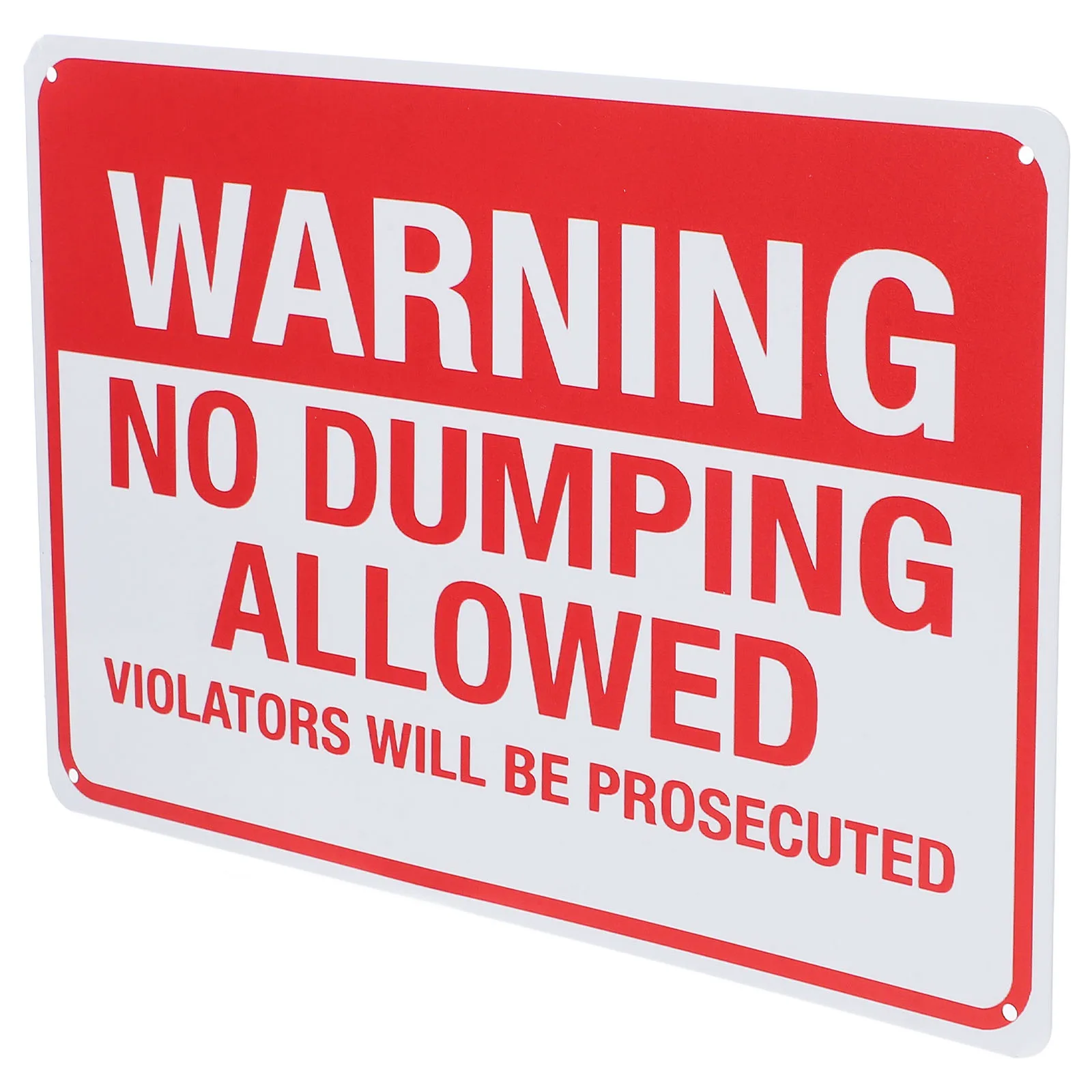 

No Dumping Warning Sign Iron Security Caution Traffic Safety Sign Yard Gate Violators Prosecuted Cleanliness Community Law