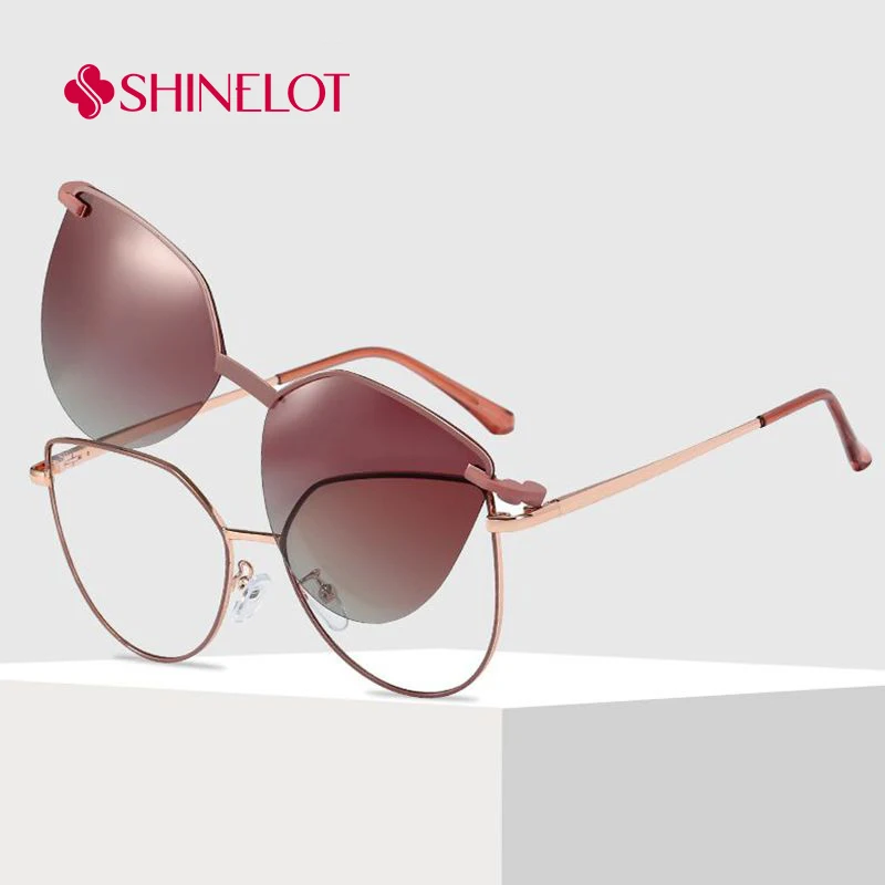 

95802 High Quality Magnetic Clip on Sunglasses Polarization Sun Glasses Outdoor Dual Purpose Travel Glasses Modern Girl Gift