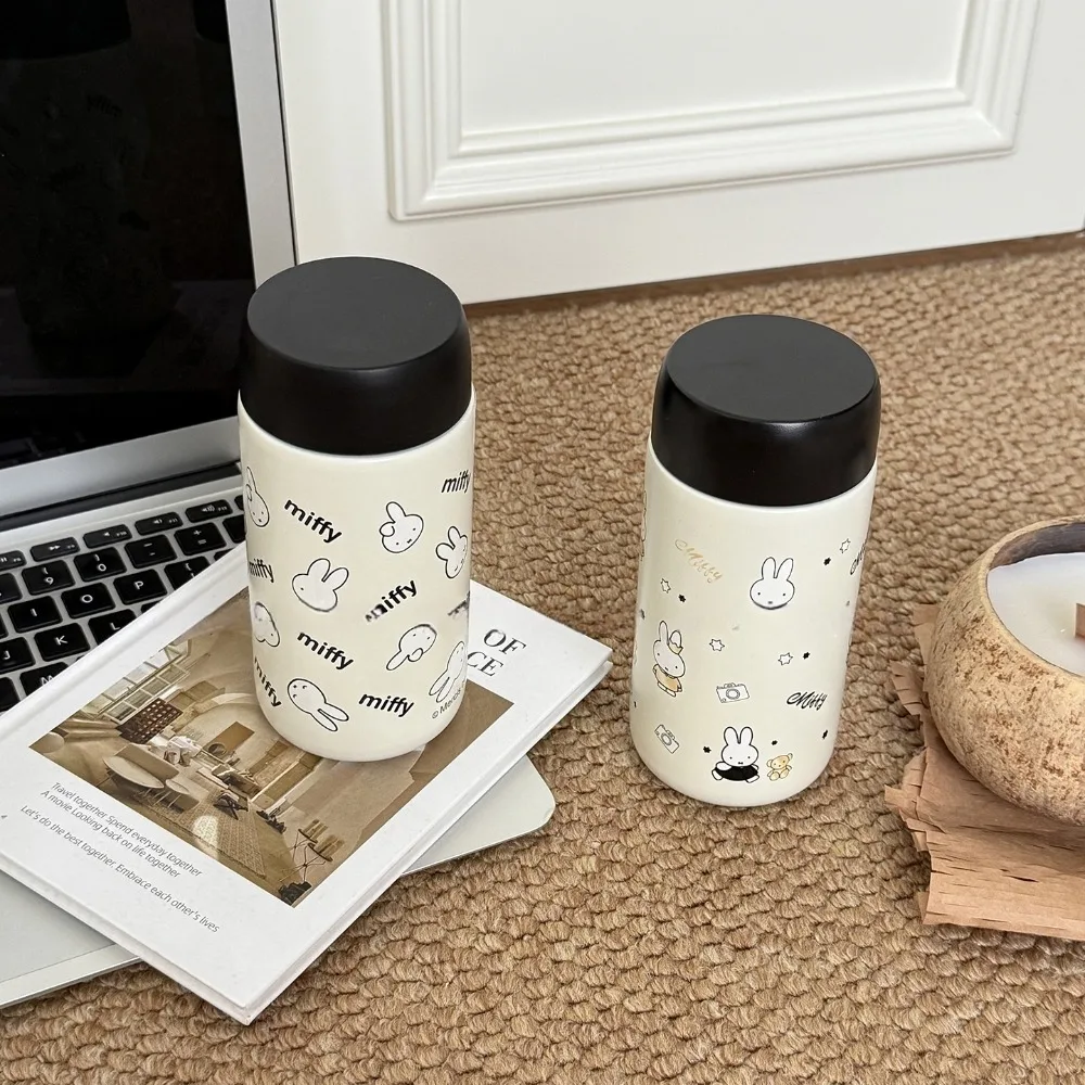 Cartoon Miffy Rabbit Thermos Cup Mini Portable Cute 316 Stainless Steel High-Value Water Cup Fashionable and Exquisite Gift
