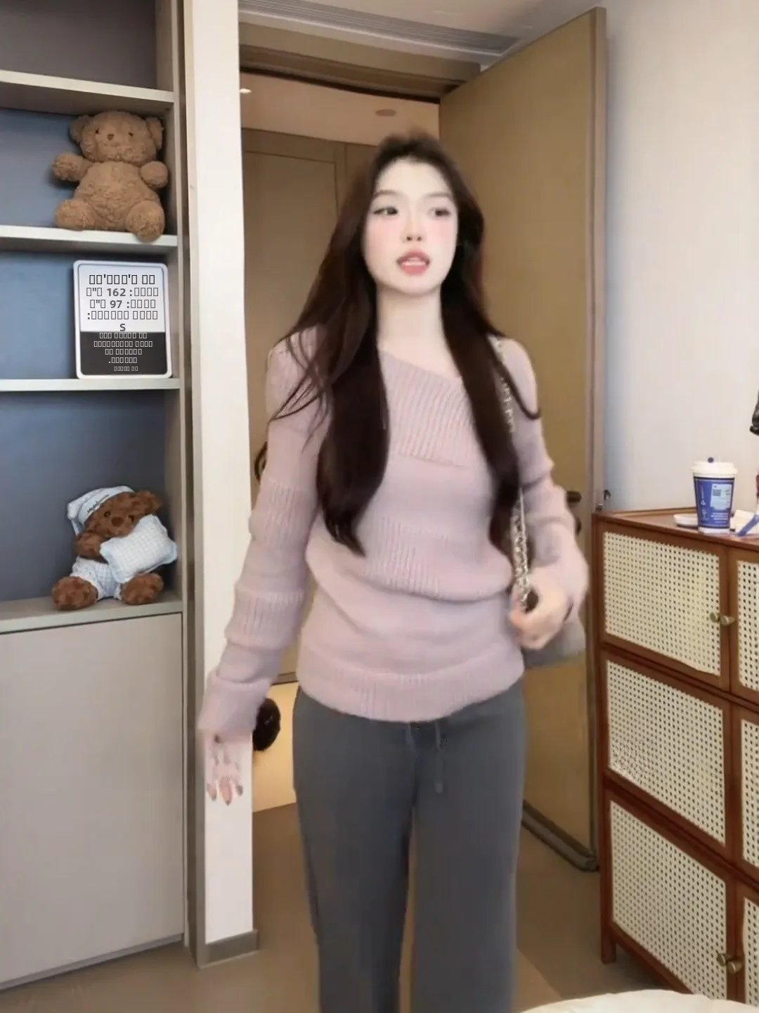 سترة نسائية محبوكة بقصة ضيقة مخططة على الكتف سترة فريدة من نوعها حلوة وحارة الراقية ملمس الخريف الربيع غير النظامية تريكو #2