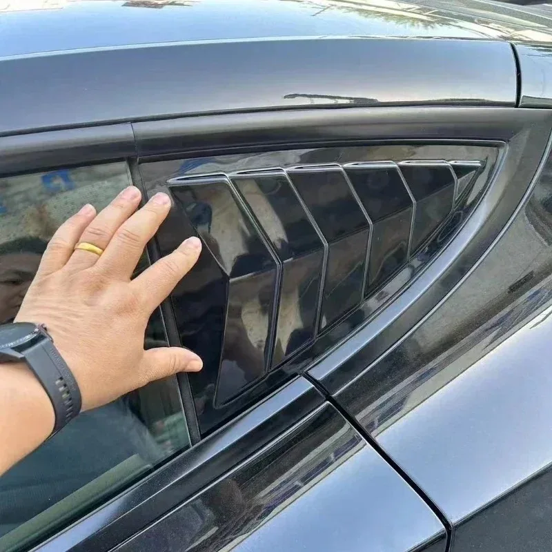 

Для Tesla New Model 3+ Highland 2024 года: Задний боковой глухой оконный элемент, заднее треугольное окно, спойлер, жалюзи, накладка, аксессуары для автомобиля