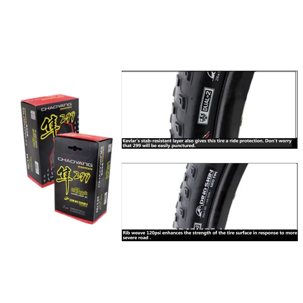 CHAOYANG XC 299 Foldable Mountain bike Tyres Ultra Light Anti-thorn Bicycle Tire 26/29/27.5*1.95 Cycling Tyre