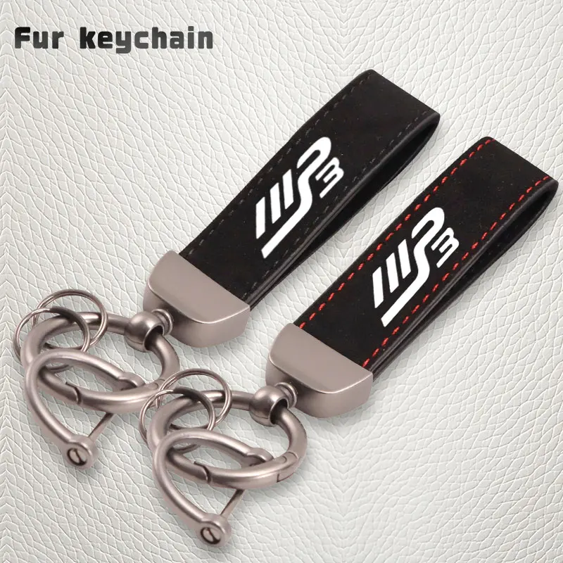 For Piaggio MP3 125 300 400 500 MP3125 MP3300 MP3500Motorcycle Keyring Deluxe High-Grade Leather Suede Keychain Accessories