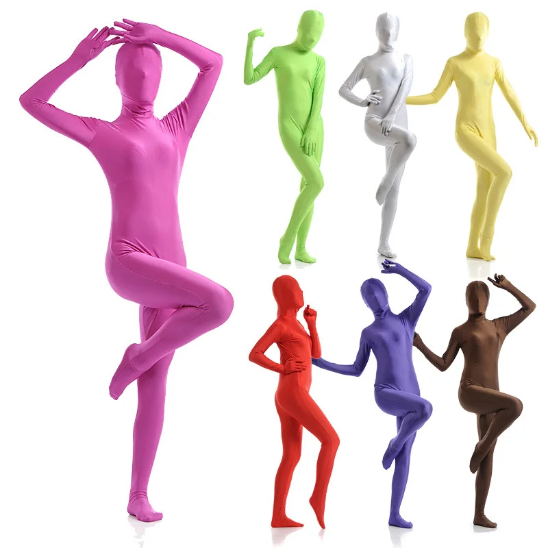 

Women's All Inclusive Tight Fitting Superhero Zentai Suits Spandex Solid Color Stage Performance Bodysuit Halloween Adult Girls