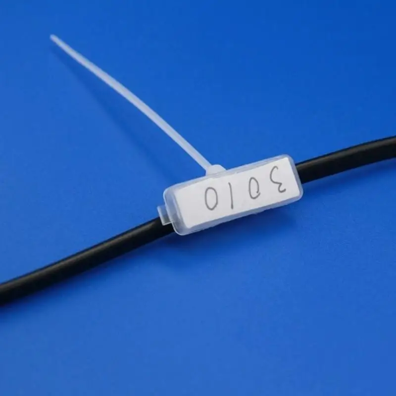 Household  Cable Tie Marker Label Tags 100pcs Durable Name Sign Clips for Home Office Network Wiring Management