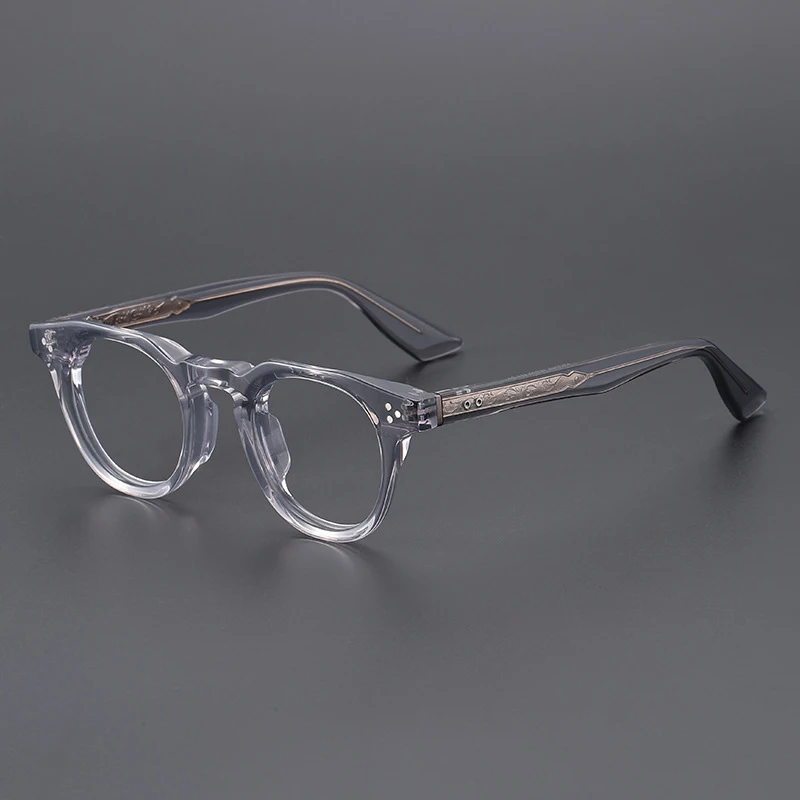 

Top Quality Thicken Acetate Optical Glasses Frame Men Women Luxury Brand Vintage Round Eyeglasses Handmade Computer Eyewear