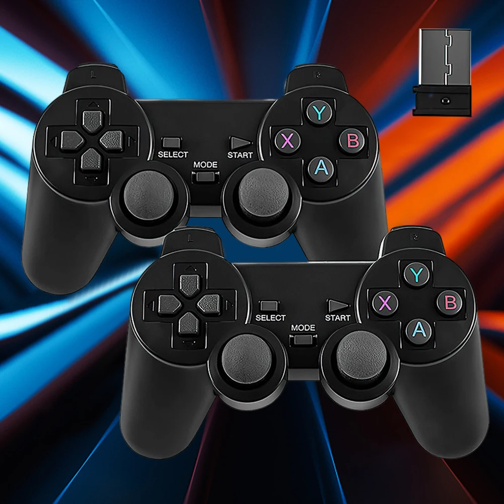 คอนโทรลเลอร์เกมไร้สาย 2.4G 3D ร็อคเกอร์คอนโทรลเลอร์ไร้สายแบตเตอรี่ดำเนินการทีวีที่บ้านมินิเกมคอนโซลคอนโทรลเลอร์สำหรับ M8/ D90