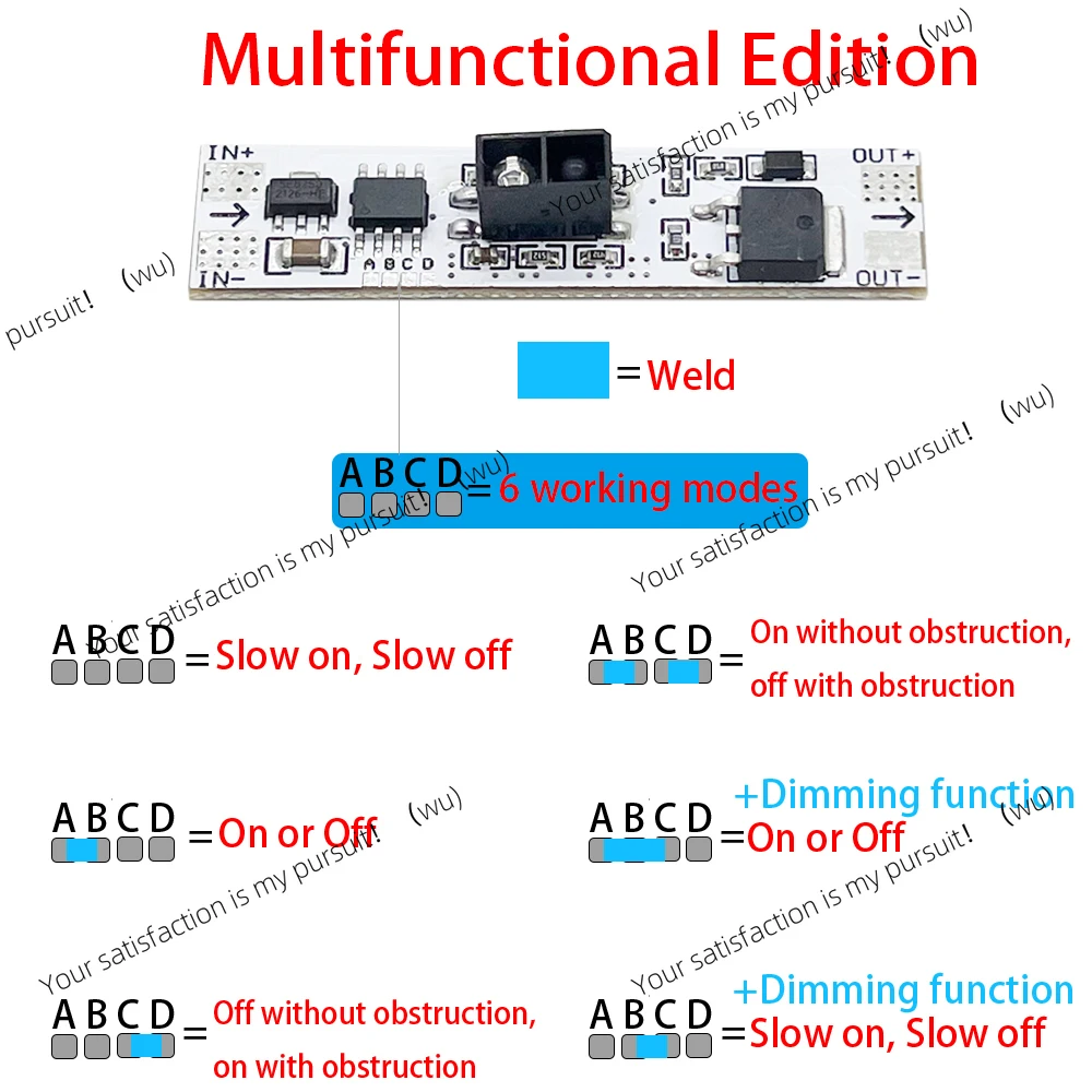 Touch switch Capacitive module 5V-24V 3A LED dimming control lamp, active component, short-range scanning hand sensor