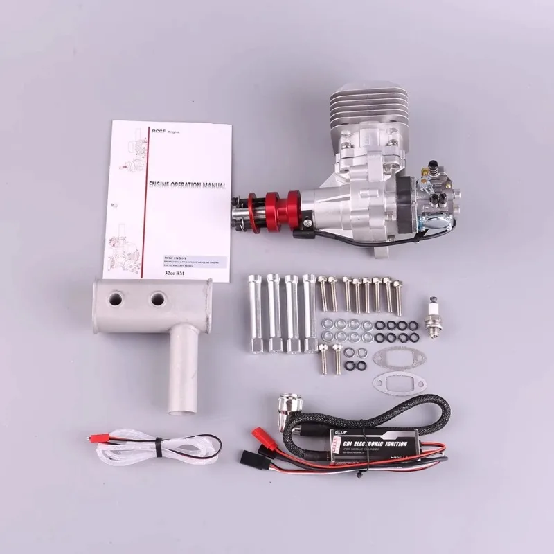 RCGF 32cc Side Exhaust Engine Two Stroke Engine for Remote Controlled Airplanes and Fixed Wing Toy Airplanes Engine Power System