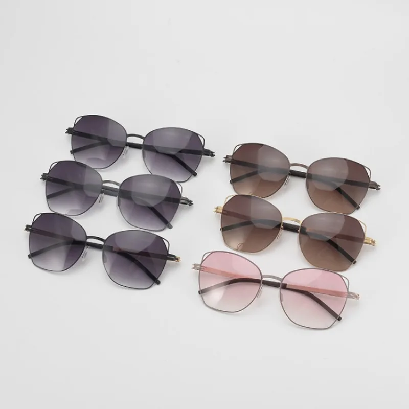 

2025 New Arrival Anti-reflection Ultra-light Handmade Screwless Stainless Steel Fashion Sunglasses Cat's for Eyes Glasses JOUOY
