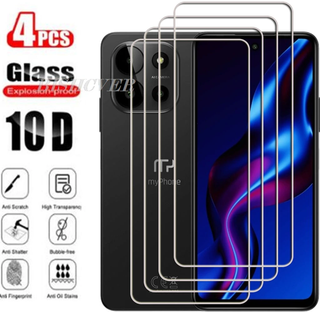 

4PCS Tempered Glass For MyPhone N23 5G 6.56" 2023 MyPhoneN23 MyPhoneN235G Screen Protector Protective Film