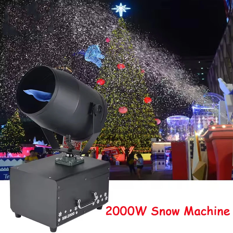 2000W Christmas artificial fake snow making machine outdoor 90 degree moving head snow machine snow maker machine for parties