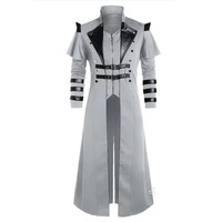 Men's Vintage Long Trench Gothic Armor Jacket Coat Adult Tailcoat Victorian Steampunk Assassin Outfit Pirate Costume Overcoat