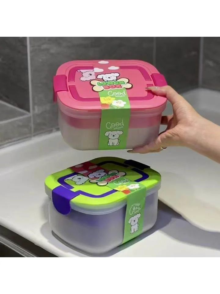 

Ланч-бокс Dopamine: портативный контейнер для фруктовых салатов, пригодный для микроволновой печи, в скандинавском стиле, легко моется, из полипропилена.