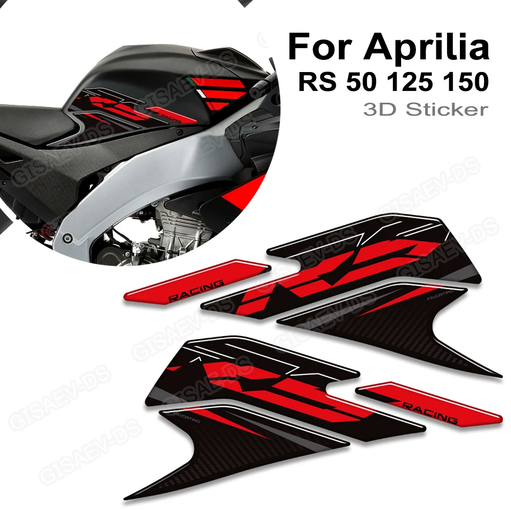 

For Aprilia RS RS4 RSV 50 125 150 GP 1000 R Factory Motorcycle 3D Fuel Tank Pad Sticker Gas Cap Protection Decals Waterproof
