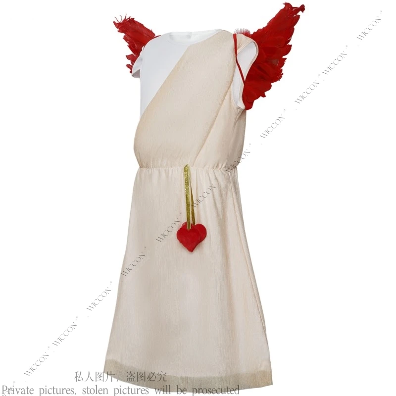 School Children's Costume Cupid Cosplay Costume Party Cosplay Costume 110-150 Halloween Party Cartoon Disguise Fancy Wings