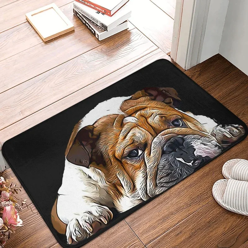 French Bulldog Frenchie Dog Bath Non-Slip Carpet English British Living Room Mat Welcome Doormat Home Decor Rug # 0%