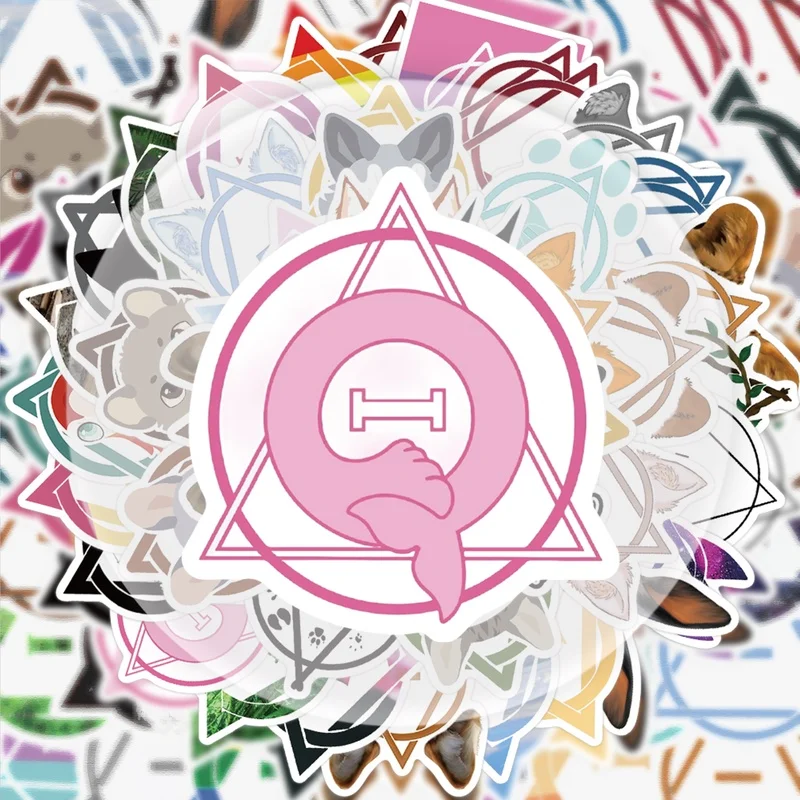 50 ملصقًا ديكورًا على الجدران Therian، شارات لاصقة نابضة بالحياة، أنماط متعددة بدون تكرار، مناسبة لزجاجات المياه وأجهزة الكمبيوتر المحمولة وحقائب السفر وألواح التزلج والقيثارات وديكورات الحفلات