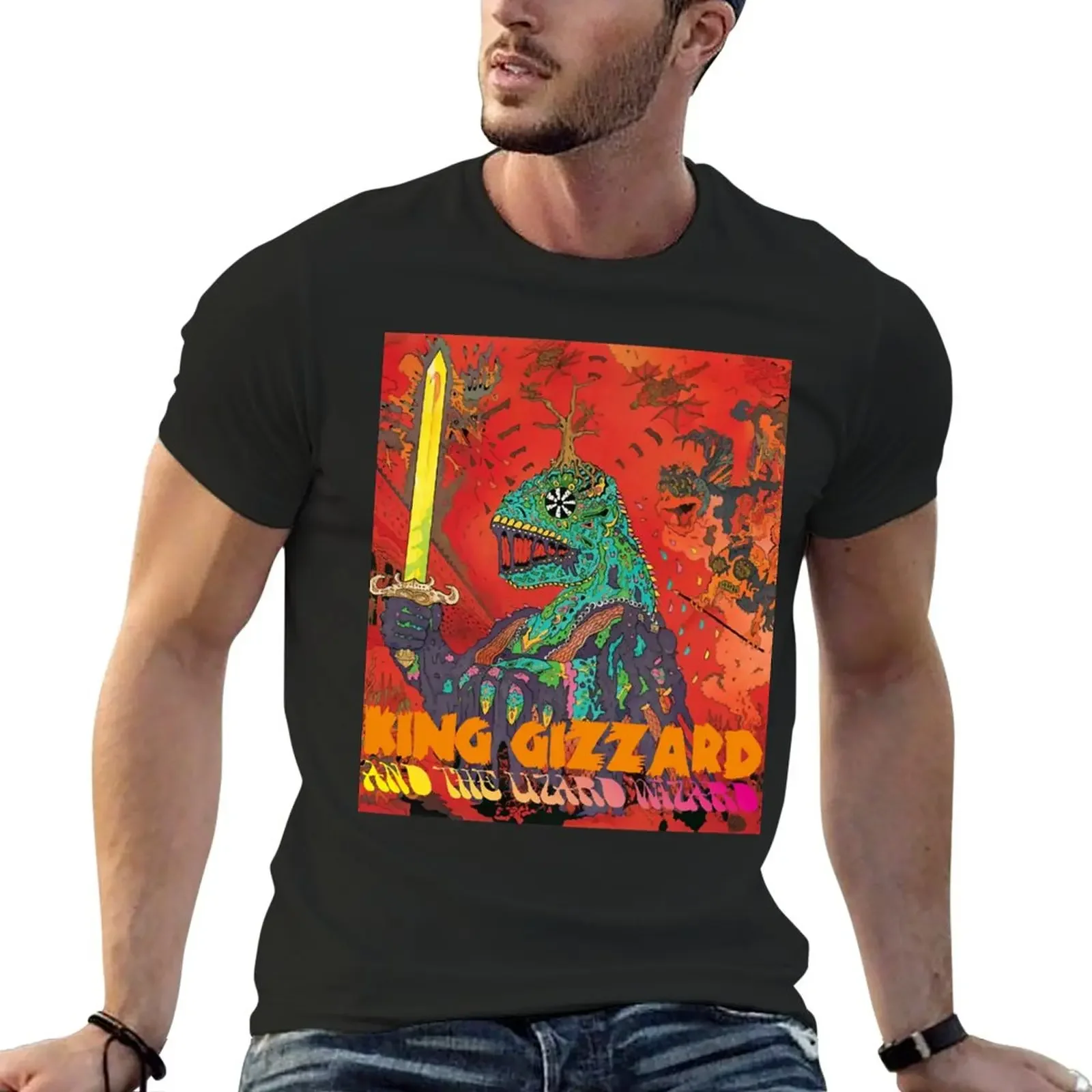 Oversized t shirt men Discover The Truth About Lizard King Gizzard Loves Music And Gift For Birthday T-Shirt men clothing COTTON