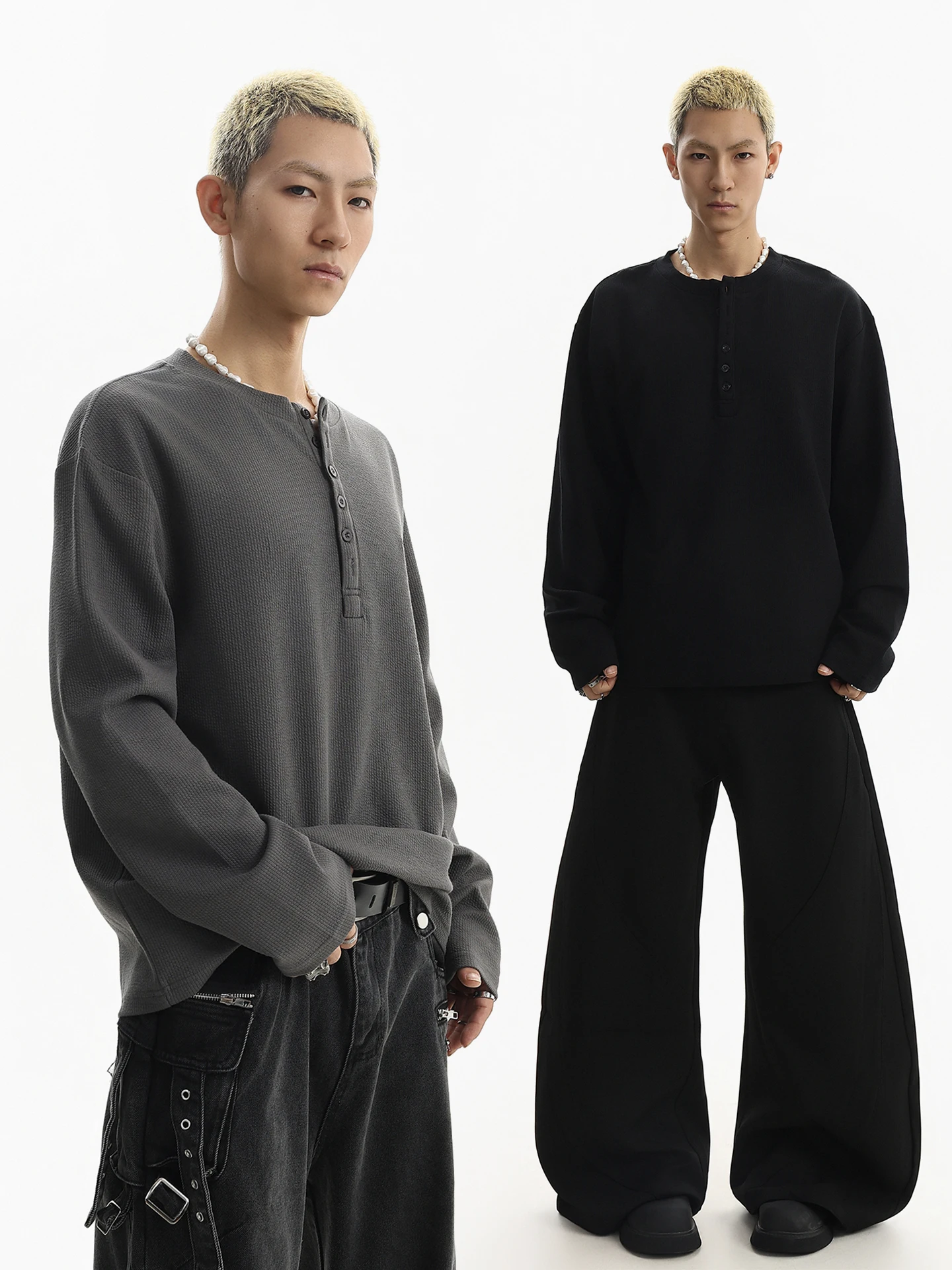 BETEBULE American High Street Style Long Sleeve T-Shirt Men Autumn Old Money Trend Short Wide Base Layer Inner Wear Top