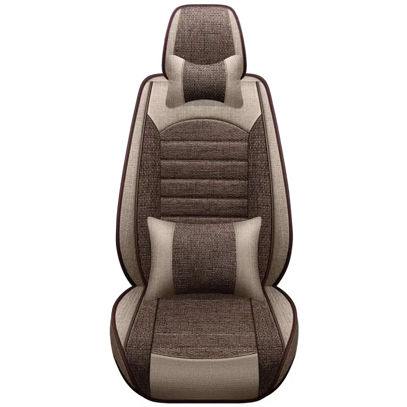 Single flax Car Seat Cover, Driver's and co Driver's Seat Cushions, Four Seasons Universal Car Cushion Single Piece