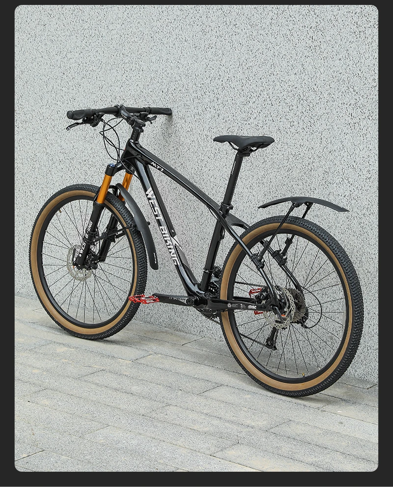 WEST BIKING MTB-Schutzbleche 5cm Breit Schnellspanner-Schutzblech-Set für 26-29 Zoll Mountainbike Doppelstangen-Verstellbare Regen-Trail-Ausrüstung – Detail 15