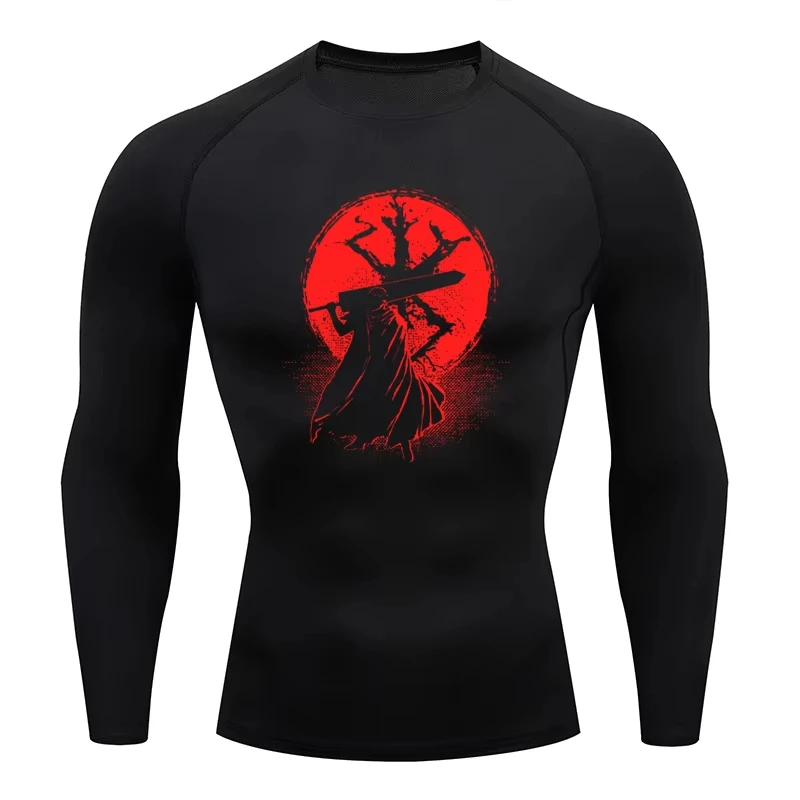 

Men's New Trendy Printed Apparel: Long-Sleeve Tops for Basketball & Fitness, Quick-Dry Activewear for Running & Training RL568