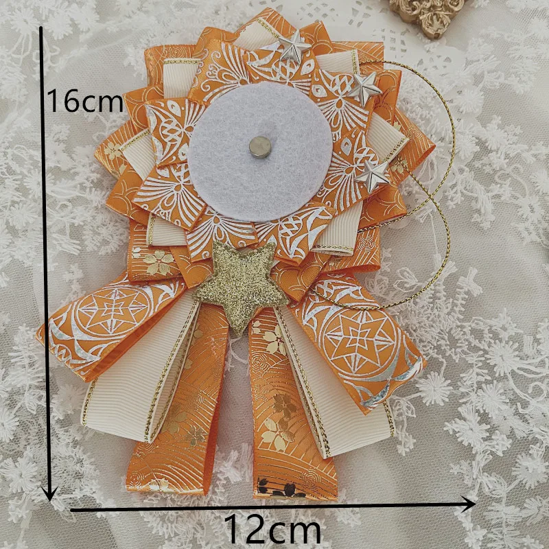 Ita Dags Accessories,Japanese Style Lolita Gadget Fill Backpack,Anime Cosplay Decoration，Ribbon Badge Rosette Cover