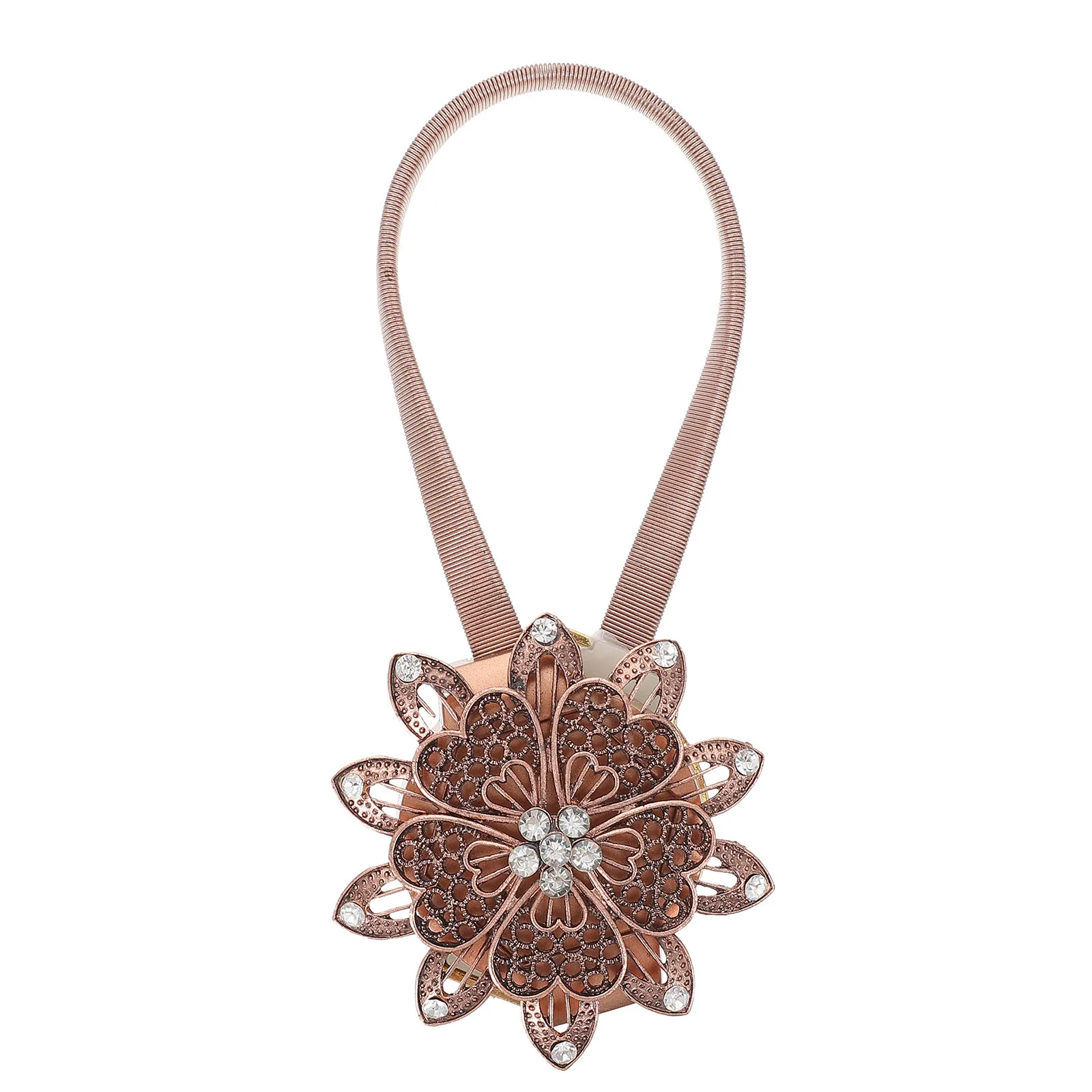 

Curtain Magnetic Buckle Tie Rope Holdback Alloy Hooks Drapes Decorative Accessories Retro Textured Curtain Hardware