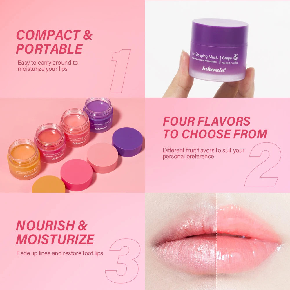20g Moisturizing Sleeping Lip Mask Night Lips Care Maintenance Fades Lip Lines Relieves Lipitis Lip Care Products