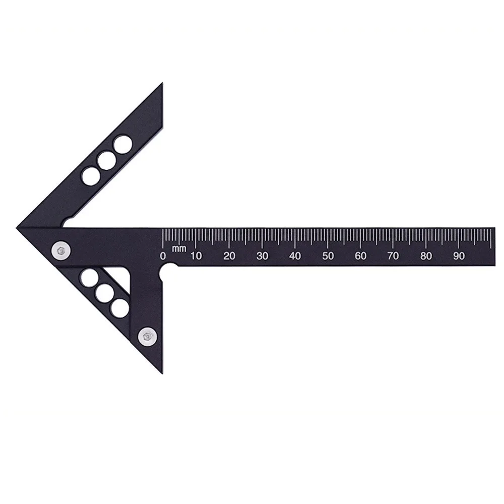 Center Finder, Holzbearbeitung, quadratisch, 45–90 Grad, rechtwinklig, Linienlehre, Aluminium, Center Scribe, Zimmermannslineal, Holz-Messwerkzeug – Detail 14