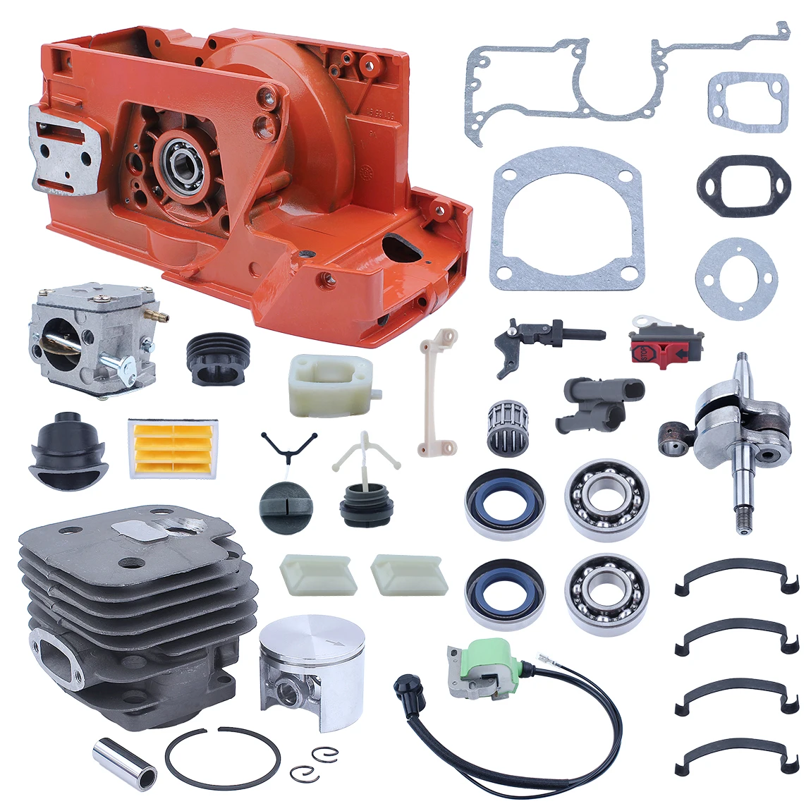 Kit cilindro carter albero motore 52mm per Husqvarna 268 272 XP carburatore COZil parti di ricambio per attrezzi da giardino