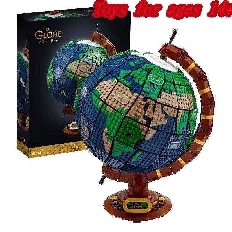 

2026 DIY Expert MOC Глобус Земли, 2585 деталей, модульный конструктор, развивающая игрушка, подарок для детей, сувенир для вечеринки